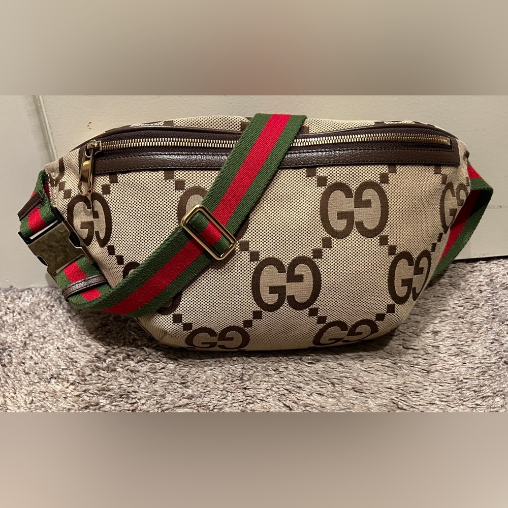 Designer Beige and Brown Bum Bag